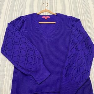 Lilly Pulitzer Royal Blue V-Neck Sweater